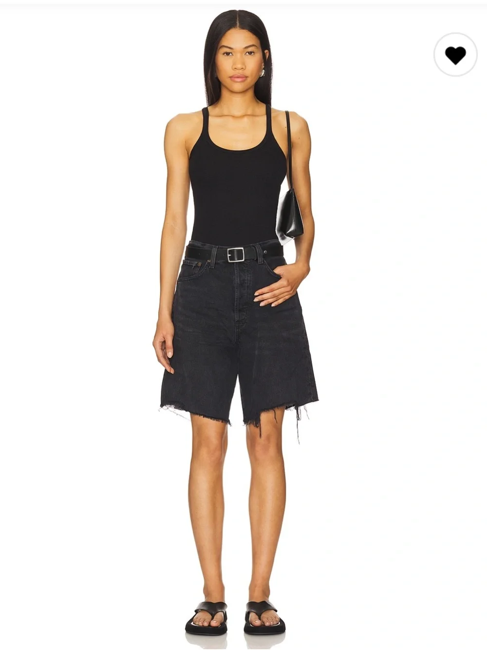 Agolde Indra Long Shorts in Bounce